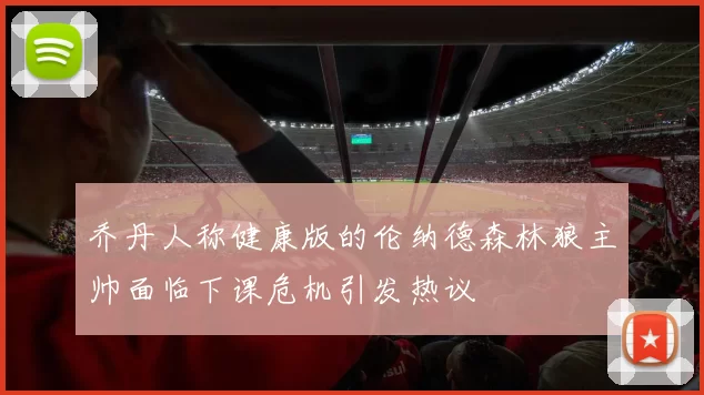 乔丹人称健康版的伦纳德森林狼主帅面临下课危机引发热议